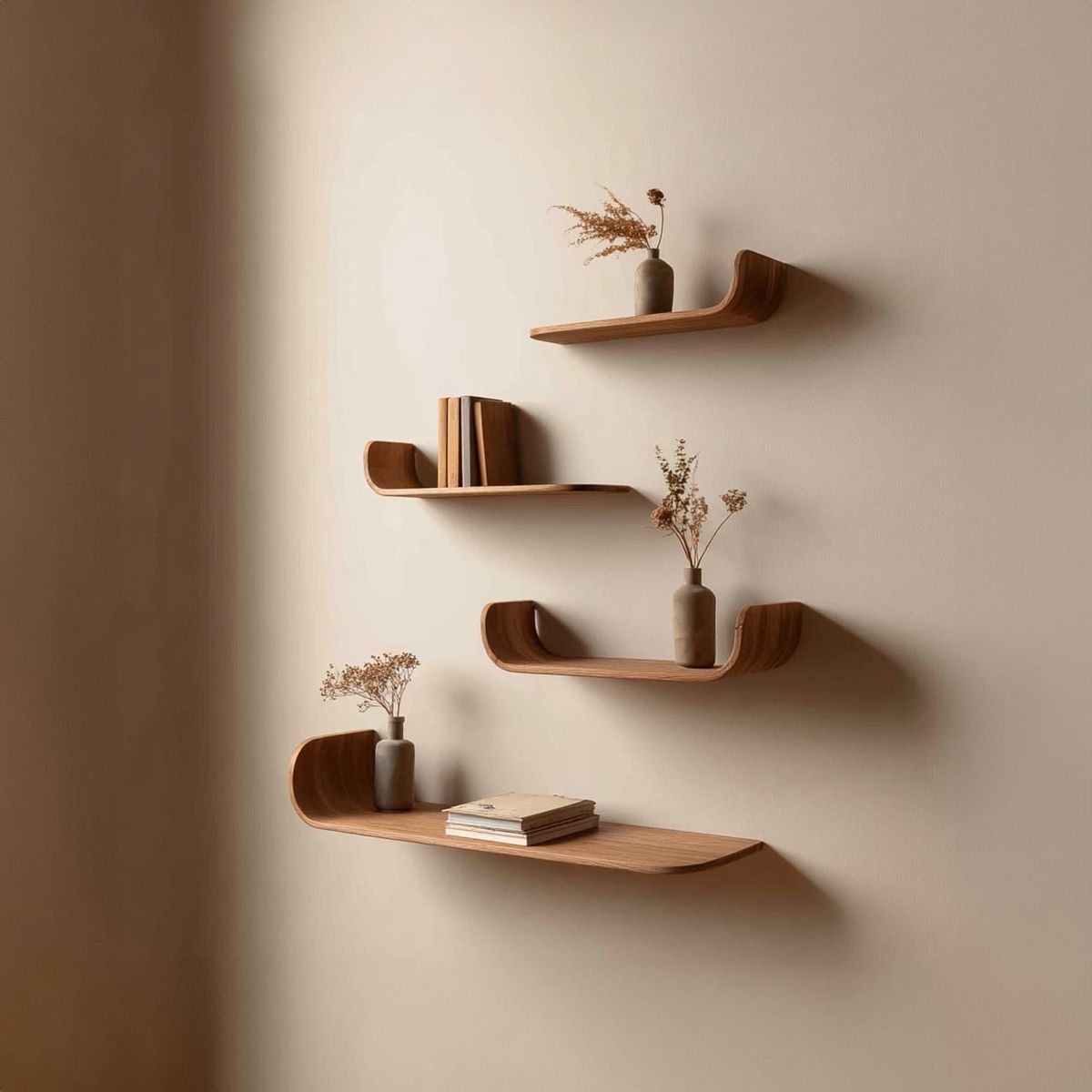 Premium wood samples for shelving