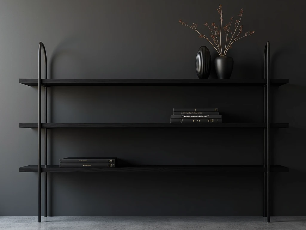 Midnight collection ebonized shelf