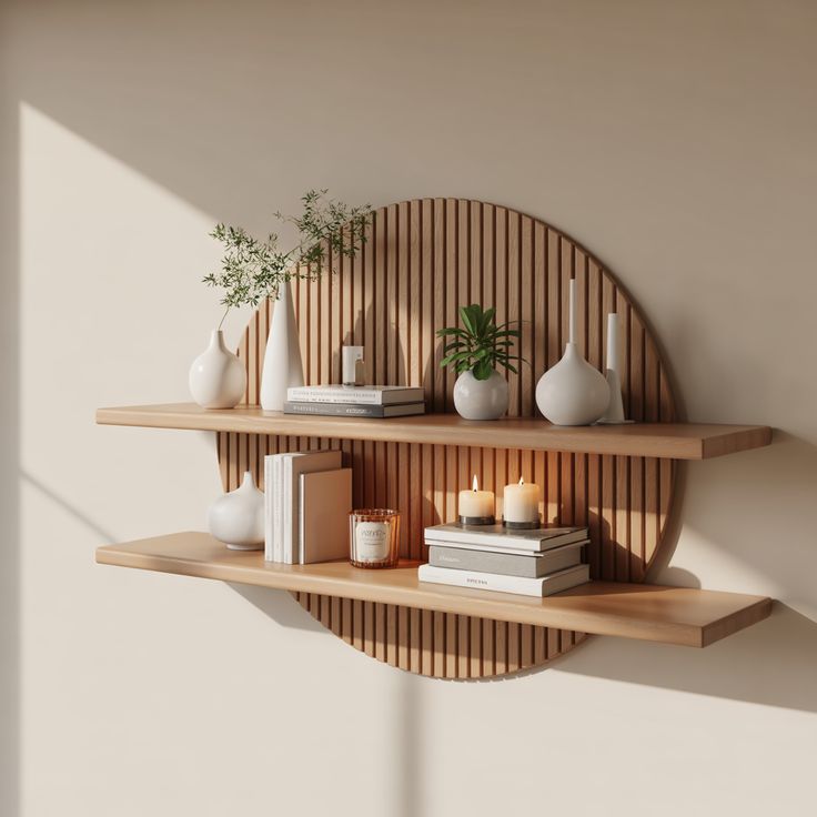 Minimalist floating wall shelf