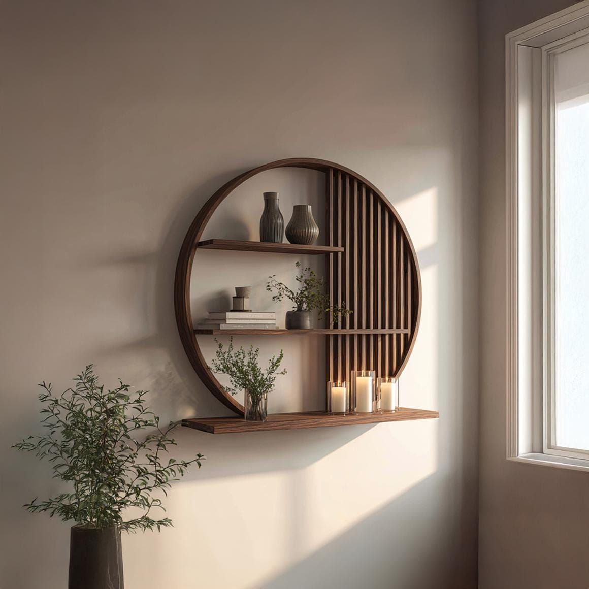 Luxury designer wall shelf